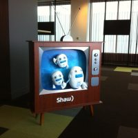 Retro TV's made for Shaw Ottawa offices