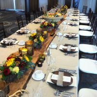 Autumn inspired long table Delta Hotel