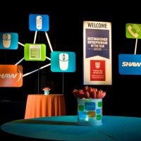 Displaying the Shaw brand for a reception